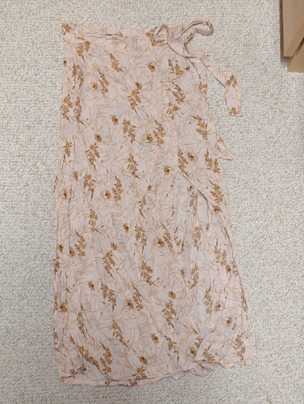 Floral Cream Maxi Wrap Skirt